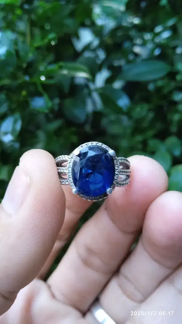 PERAK ITALY ROYAL BLUE KING SAFIR JARI KELINGKING