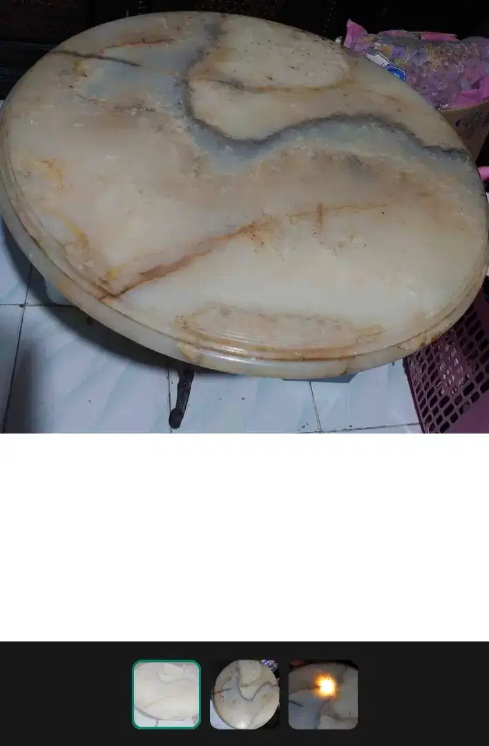 Meja marmer/onyx koleksi lama