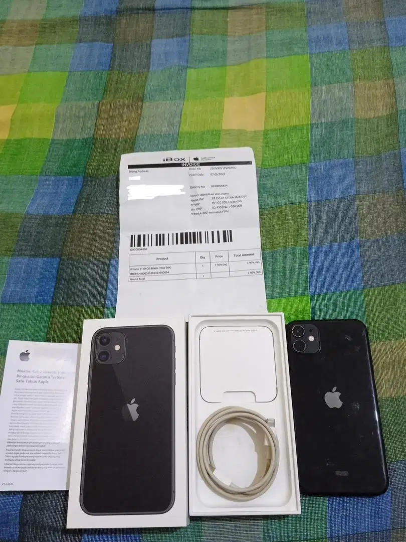 DIJUAL IPHONE 11 BLACK 64 GB IBOX BH 85%