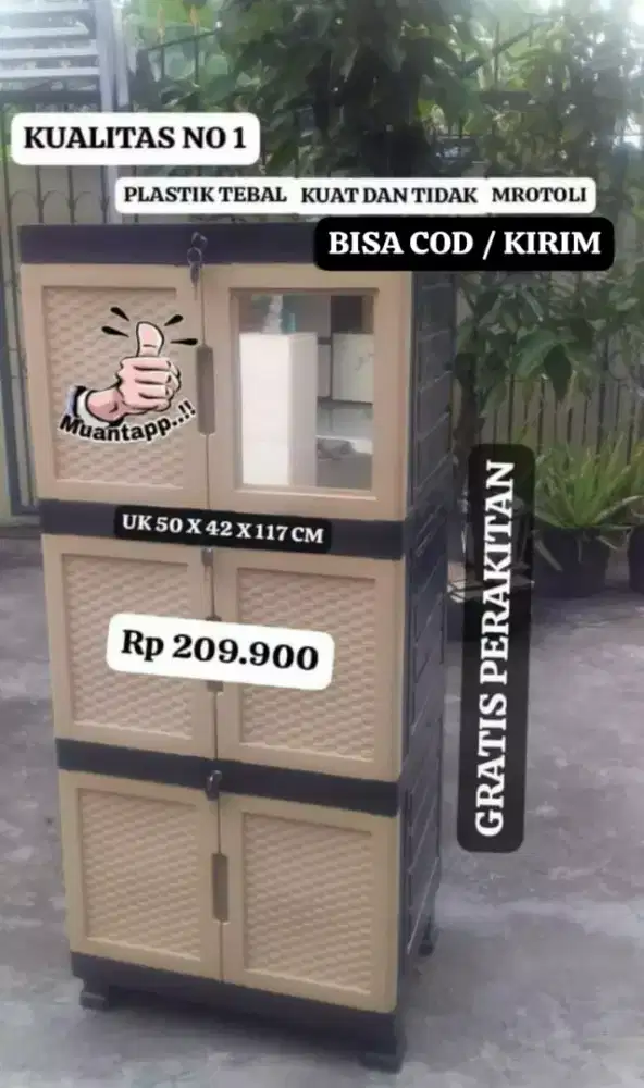 LEMARI PLASTIK MURAH ANAK KOST AWET KUAT N KOKOH