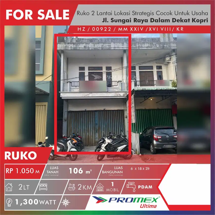 Dijual Ruko 2 Lantai Didaerah Serdam Kubu Raya