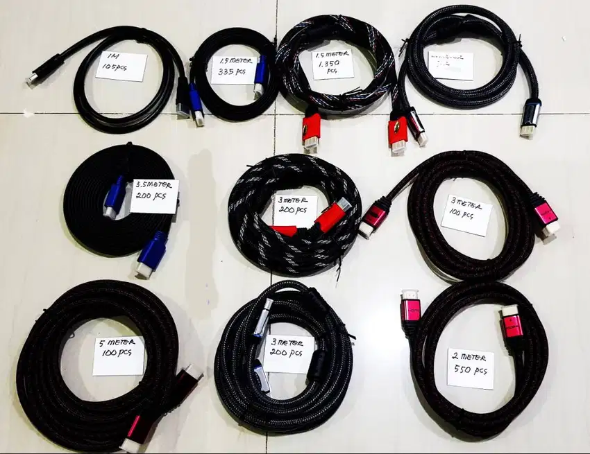 HDMI 1 meter hitam  harga  3600/pcs  minimal 200 pcs