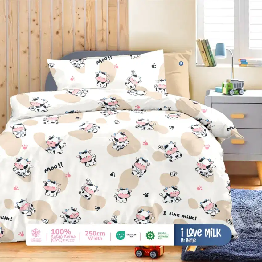 Seprei katun motif sapi mo