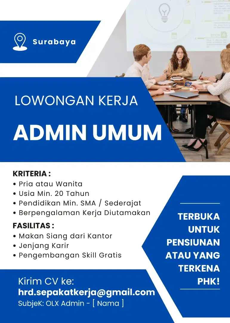 Admin Umum Lowongan Kerja Surabaya 2025