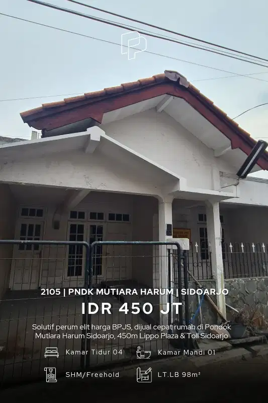 Rumah Murah Perum Elit Harga BPJS Termin 1 Tahun DP 50%