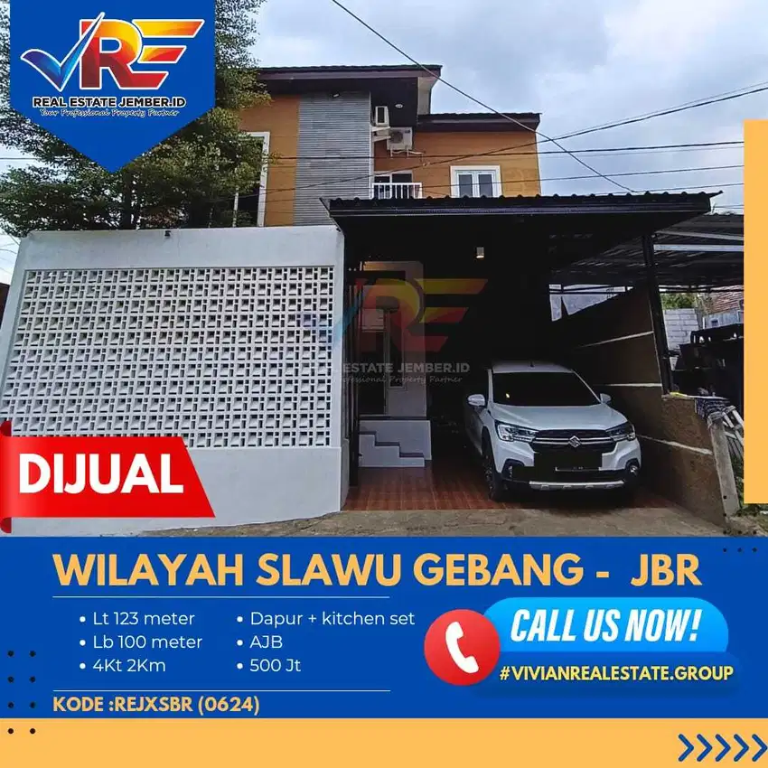 DIJUAL RUMAH DI WILAYAH SLAWU GEBANG JEMBER