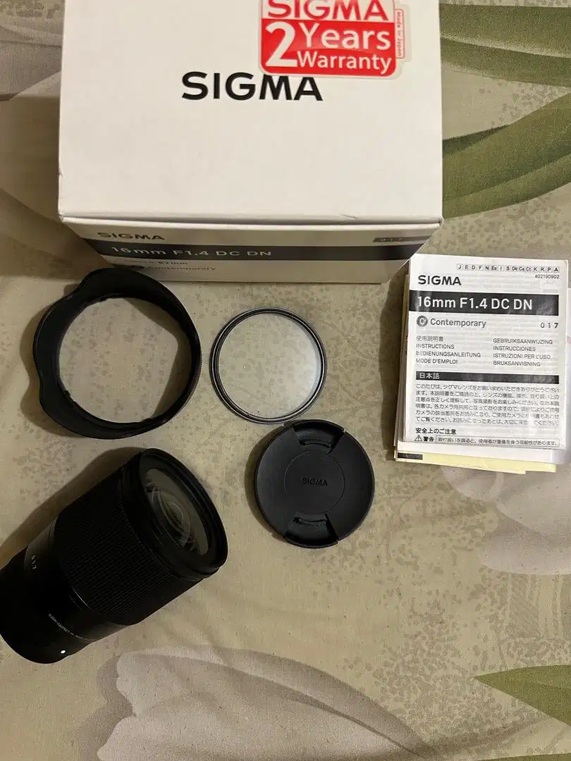 Lensa Sigma 16mm F1.4 DC DN For Sony E Mount Fullset