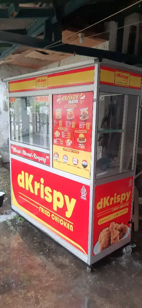 Gerobak Etalase Bekas Ayam Krispy