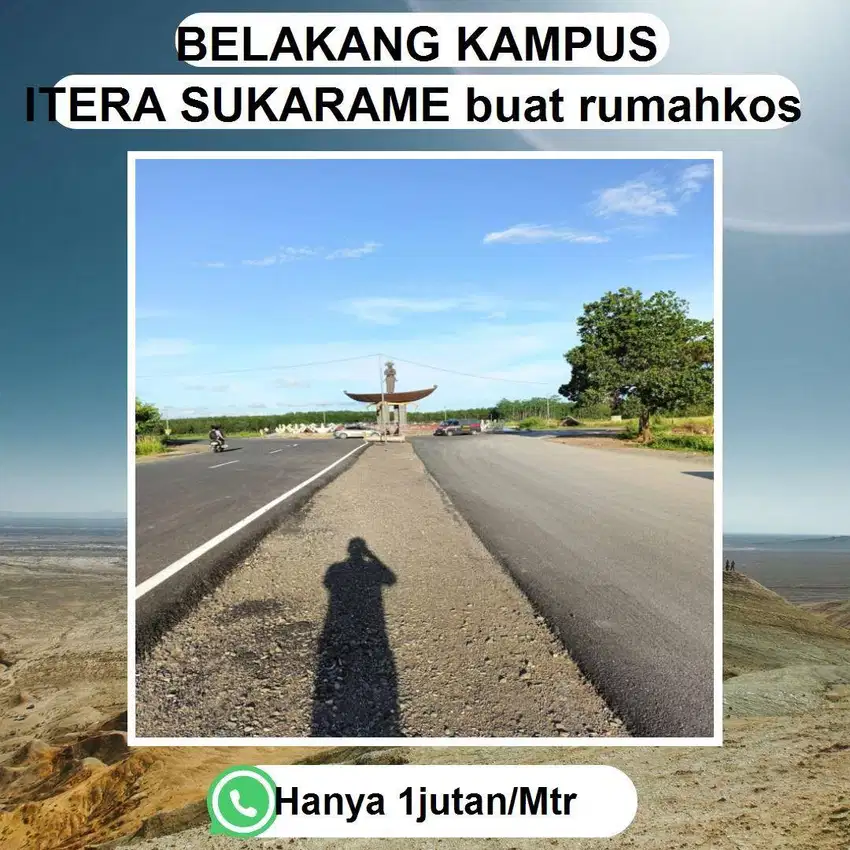 TANAH KAKVLING BELAKANG KAMPUS ITERA SUKARAME DJUAL MURAH