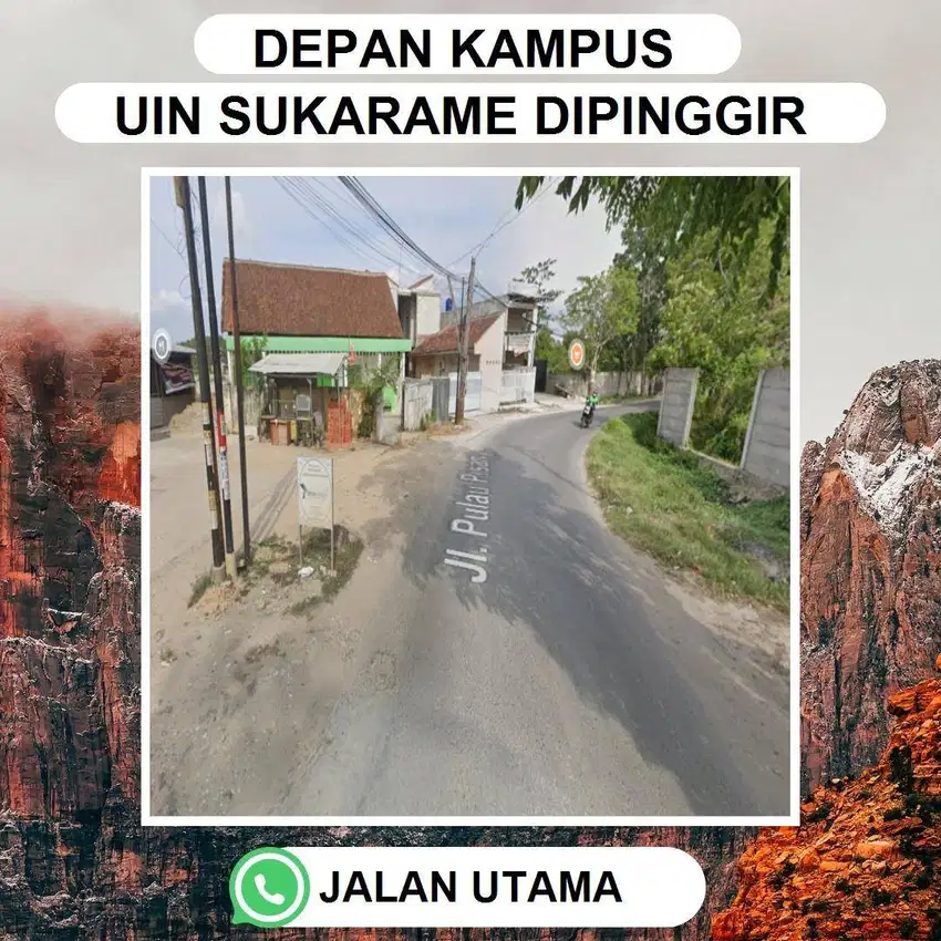 TANAH DEPAN KAMPUS UIN SUKARAME COCOK BUAT RUMAH KOS