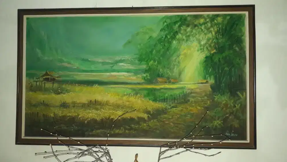 Lukisan Pemandangan Alam Desa Karya Seno Satoto