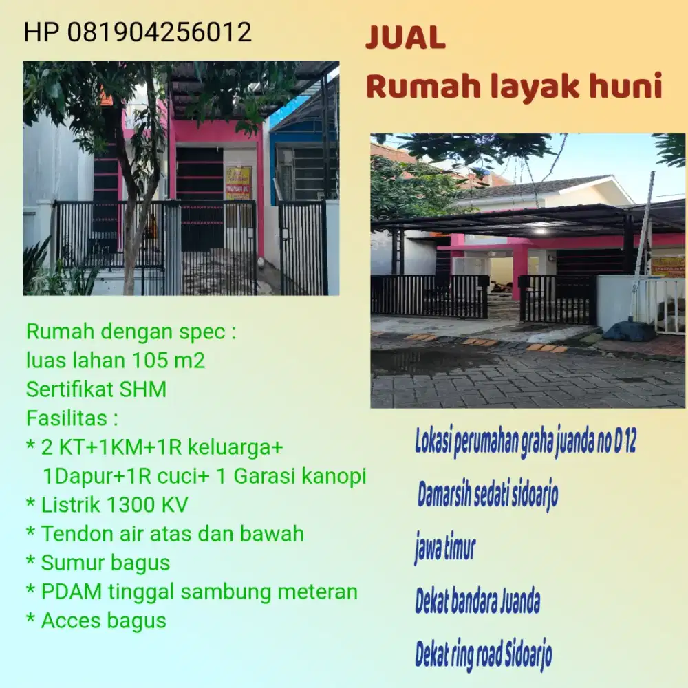 Jual rumah layak huni