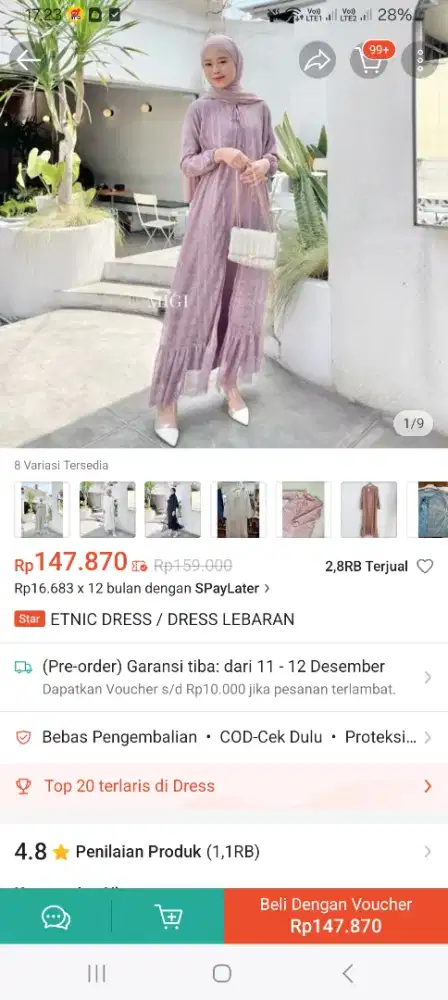 Dress lebaran/etnic dreess