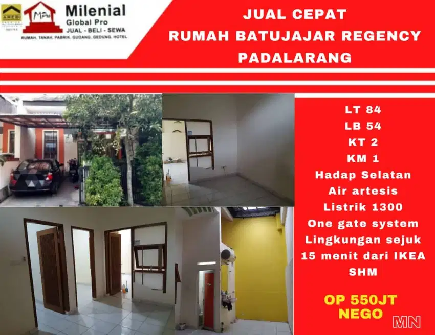 Jual Cepat Harga BU rumah di Batujajar Regency Padalarang