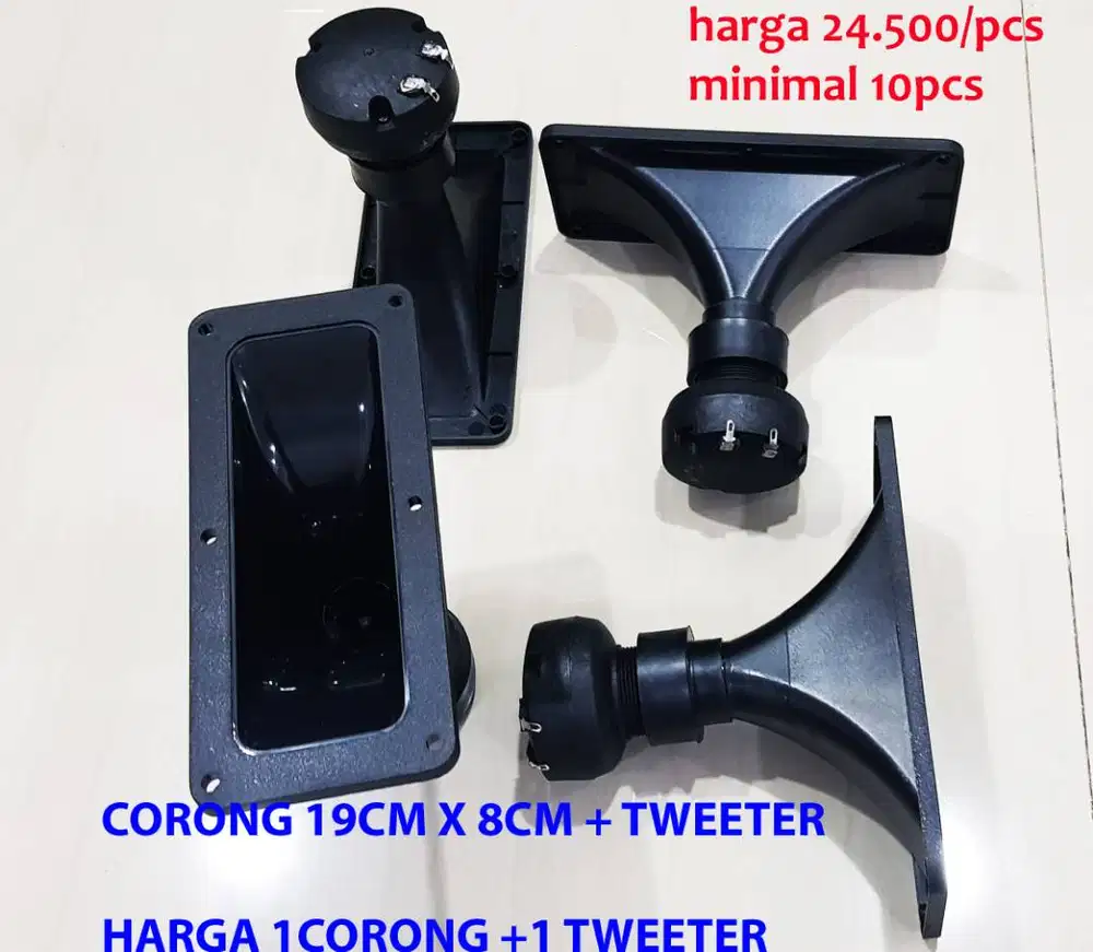 CORONG +TWEETER ukuran corong 19cm x 8cm  lengkap tweeter nya