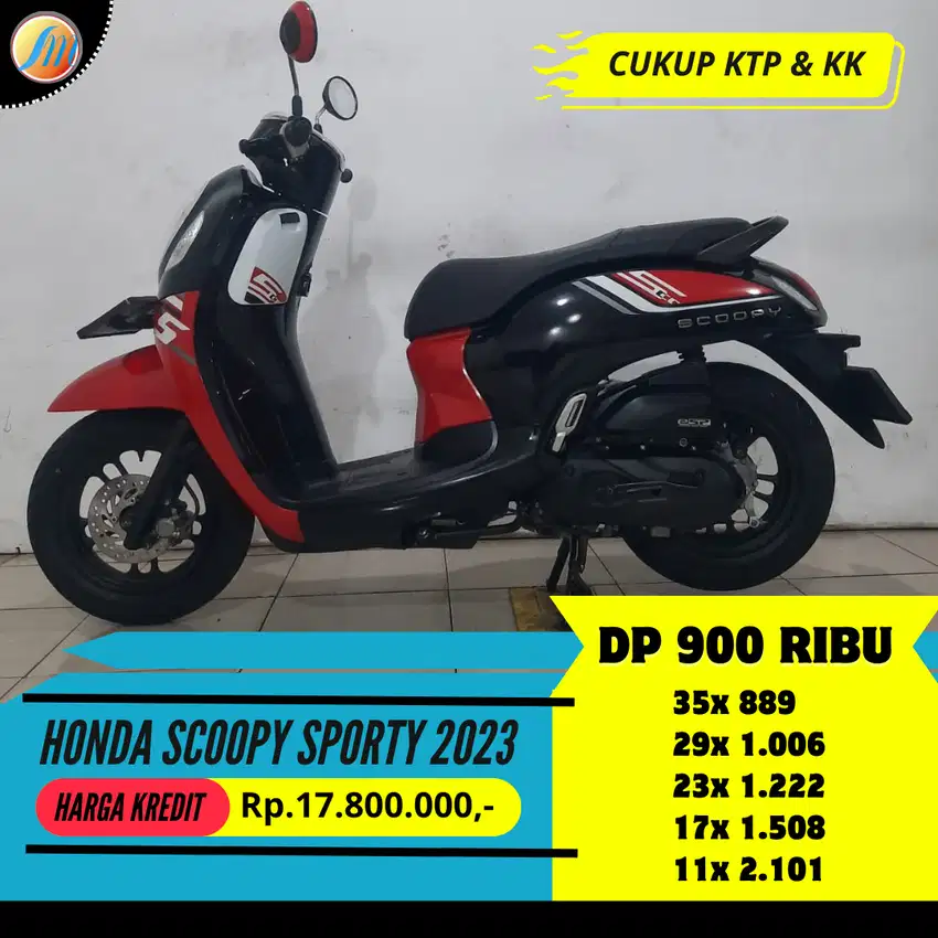 DP 900RIBU HONDA SCOOPY SPORTY 2023 SEKEN BERGARANSI SYARAT KTP KK