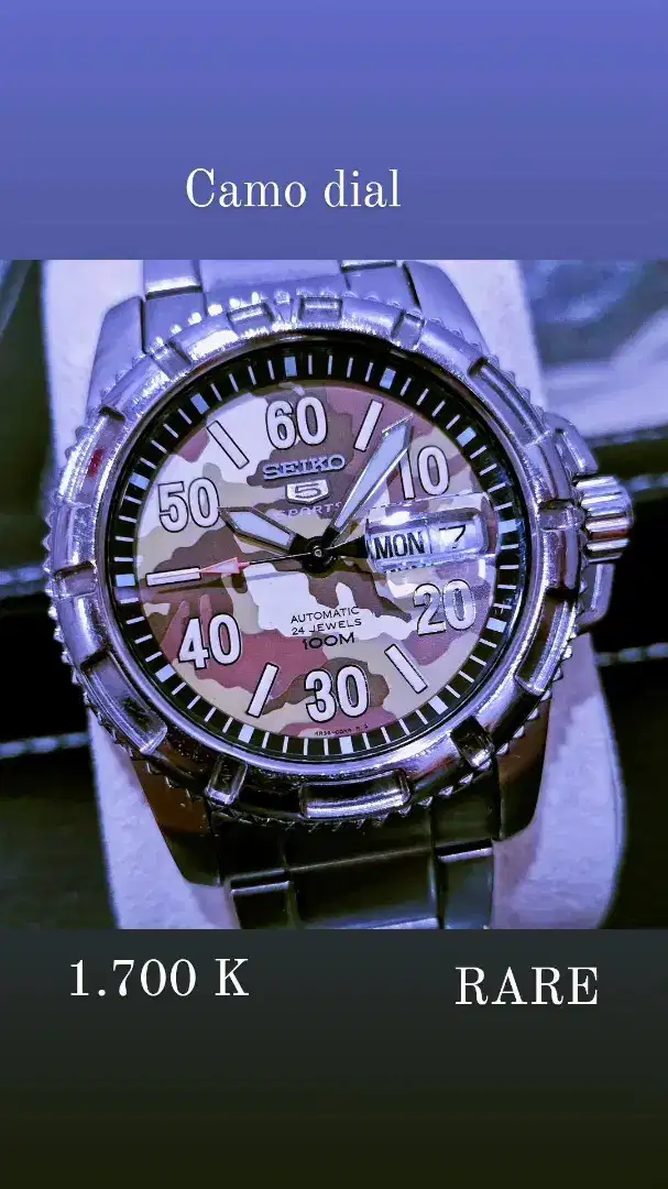 Seiko military dial camo langka lengkap