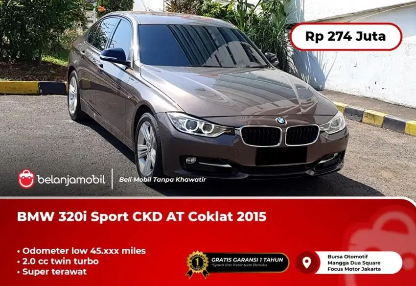 [ WARANTY ] BMW 320i 320 i Sport CKD AT Coklat 2015/2016