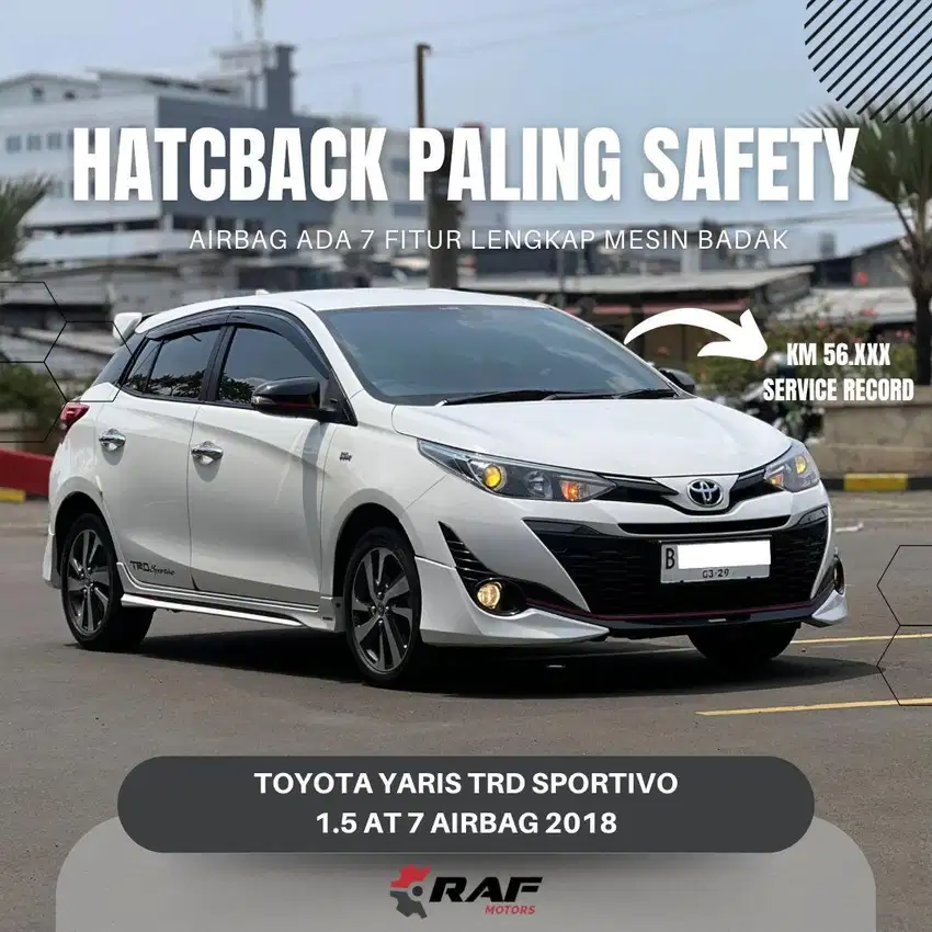 Toyota Yaris TRD 1.5 AT 2019 nik 2018 Joker 7Airbags Putih Matic