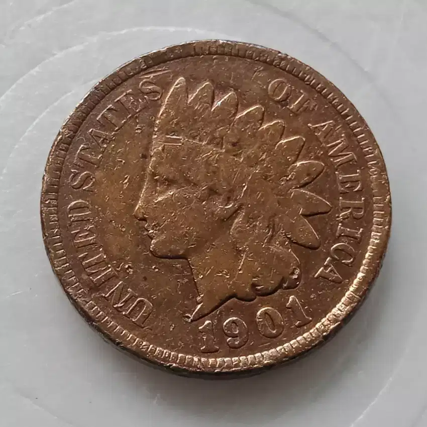 Koin Langka 1901 INDIAN HEAD CENT USA AMERIKA KOLEKSI KUNO MURAH