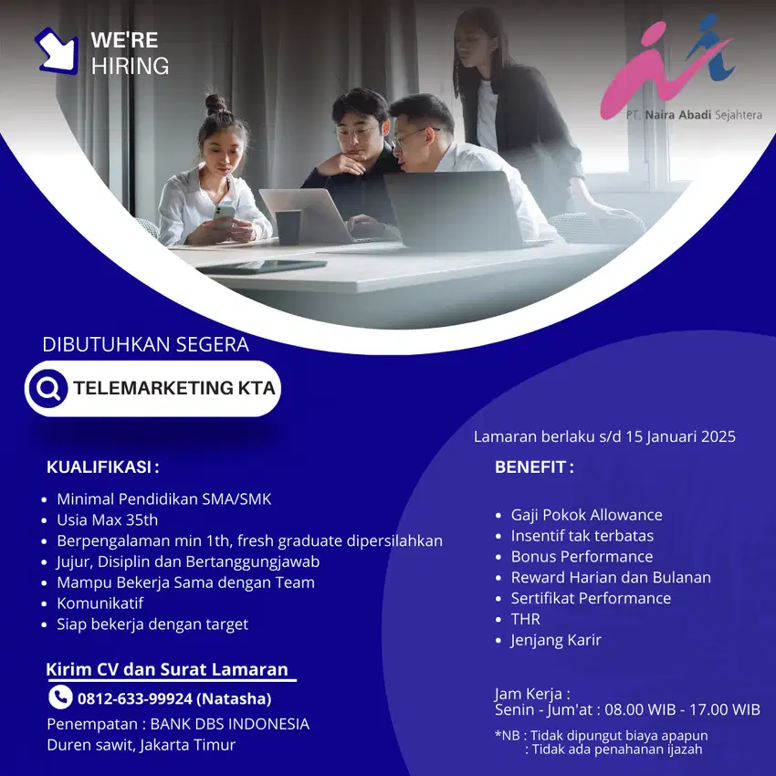 Loker Telemarketing KTA Perbankan