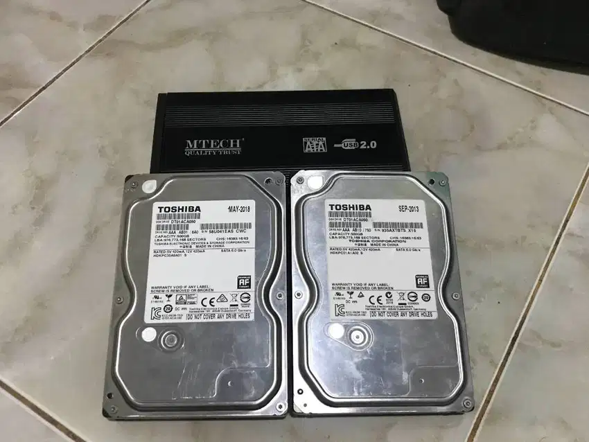 HDD Toshiba 3,5 inch 500 GB + Case external