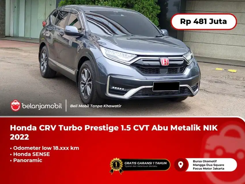 Honda CRV CR-V CR V Turbo Prestige 1.5 CVT Sensing Abu 2022/2023