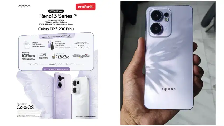 Handphone Oppo Reno 13 Series cicilan atau cash