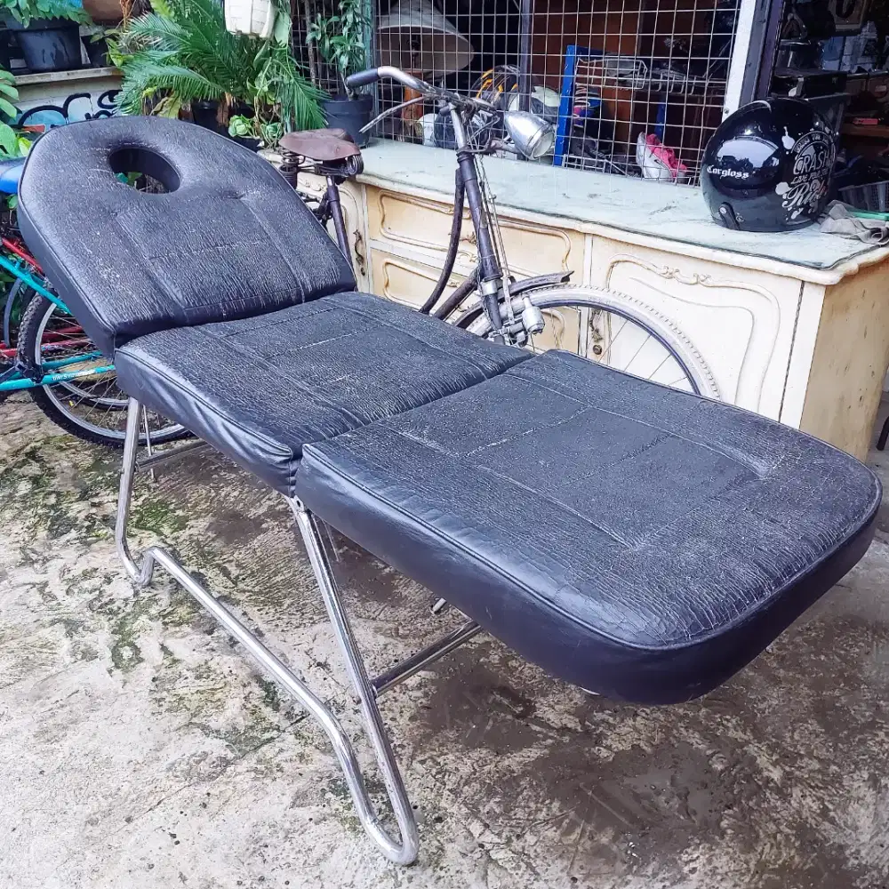 Vintage 1980'an Facial Bed Alas Tidur untuk Spa, Pijat, atau Massage