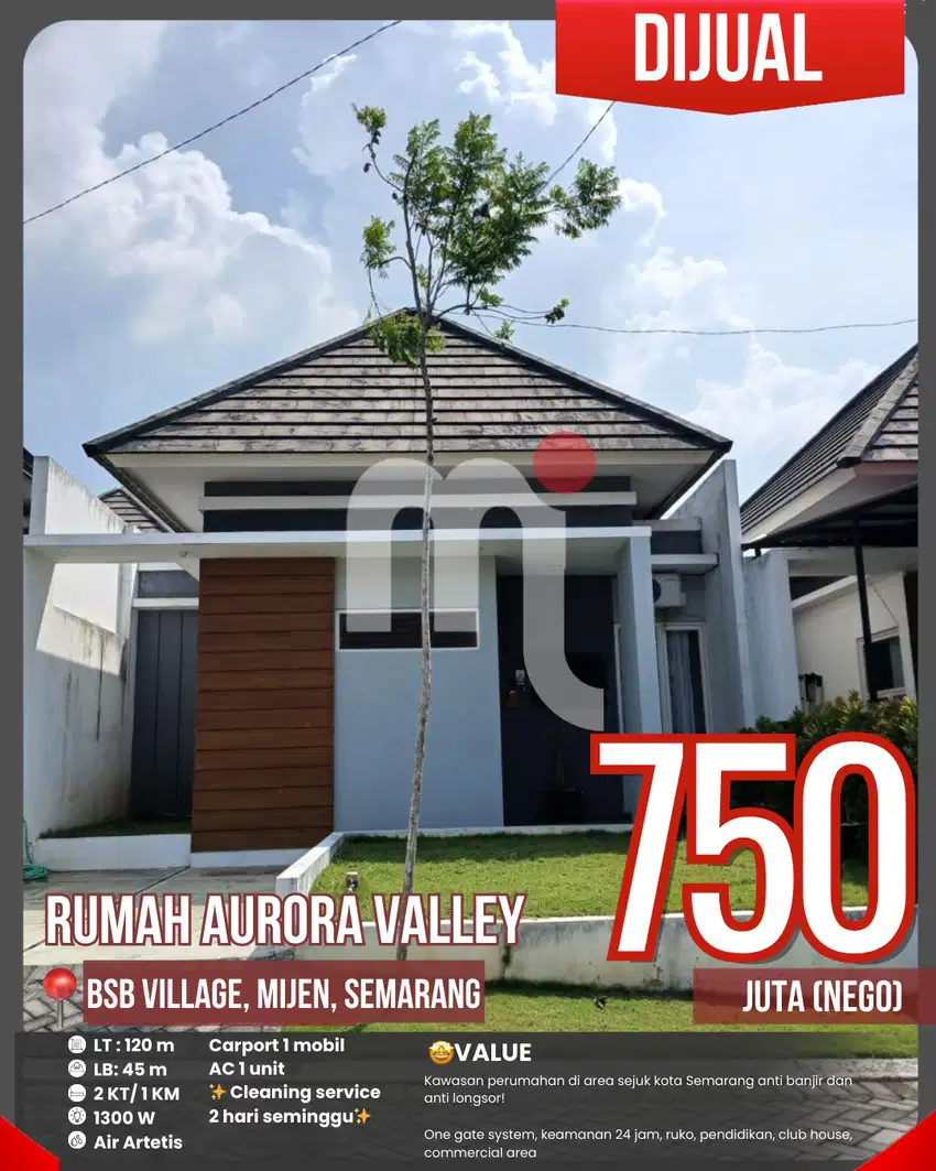 Dijual Rumah Minimalis Modern BSB Village, Mijen, Semarang Barat