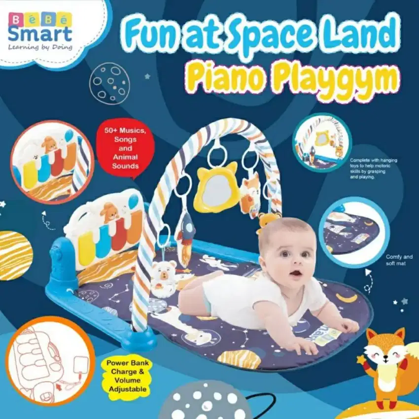 Bebe Smart Piano Playgym Fun Space Mainan Anak