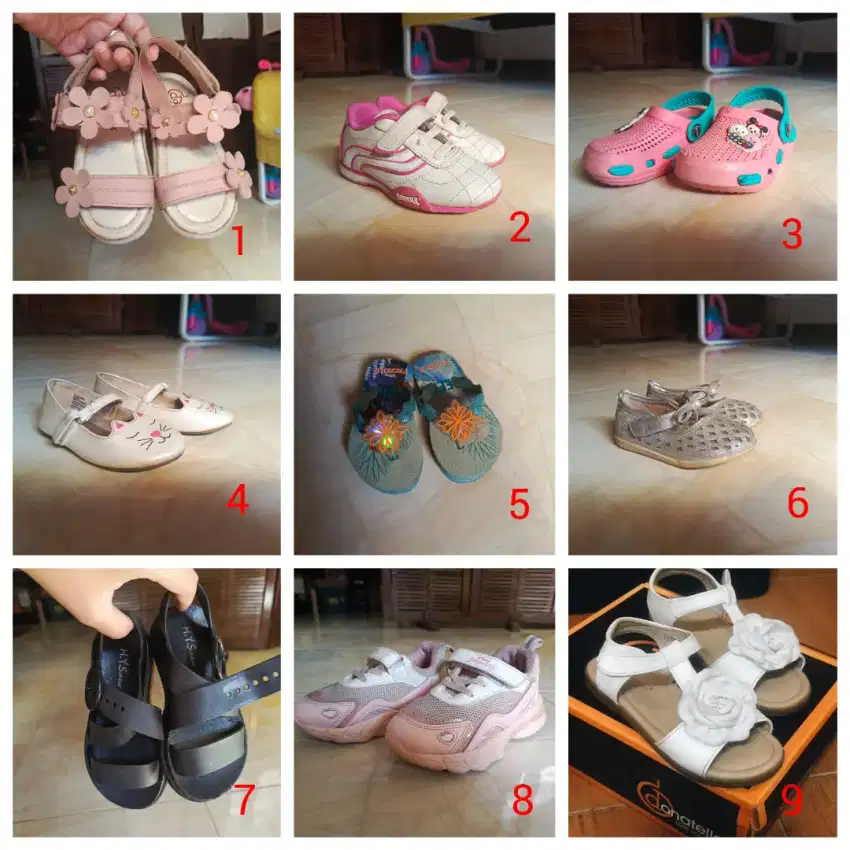 Sepatu sendal anak perempuan