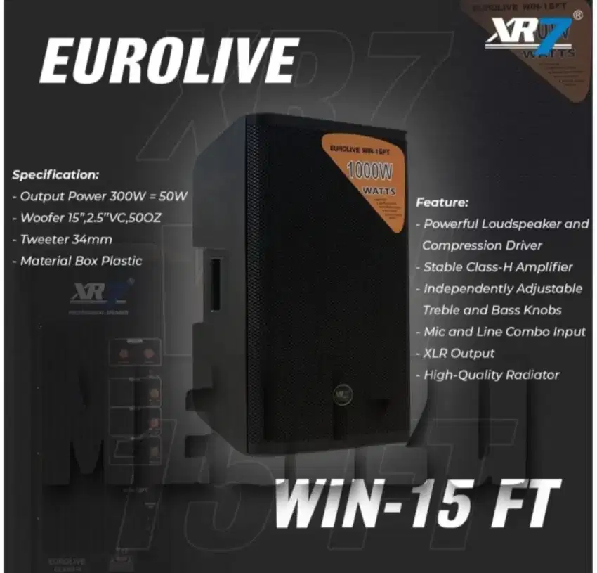 XR7 Eurolive Wim 15 FT speaker aktif 2  buah