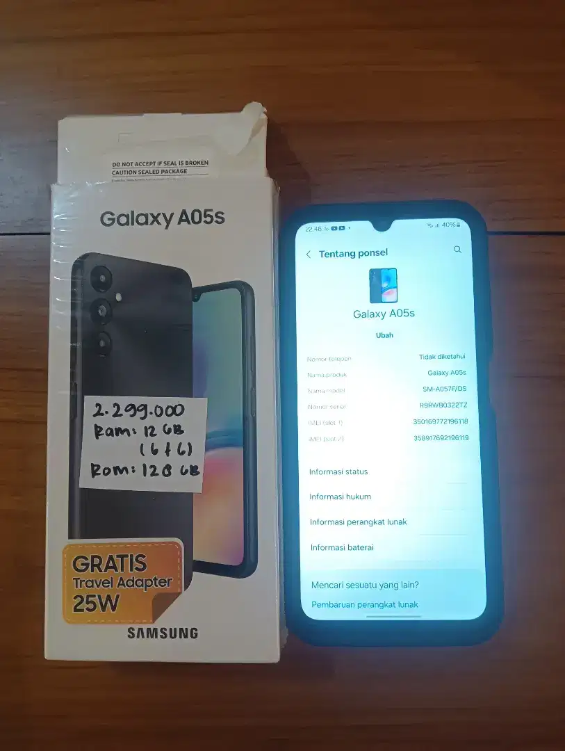 Samsung A05s 6/128 Garansi Resmi