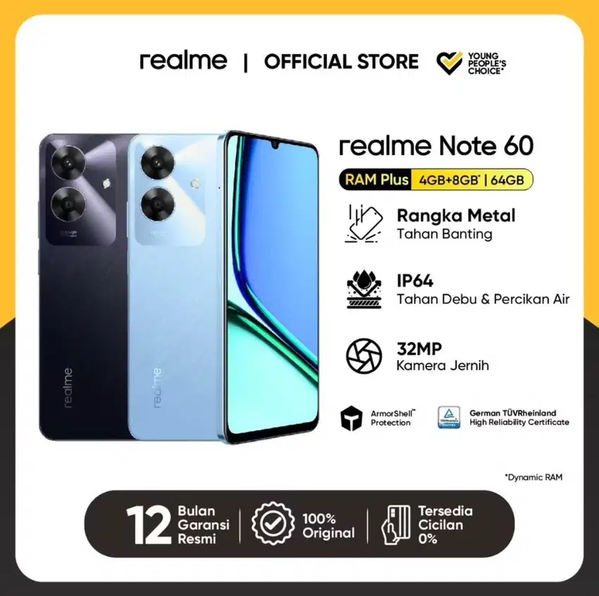 Realmi Note 60 4/64 baru segel