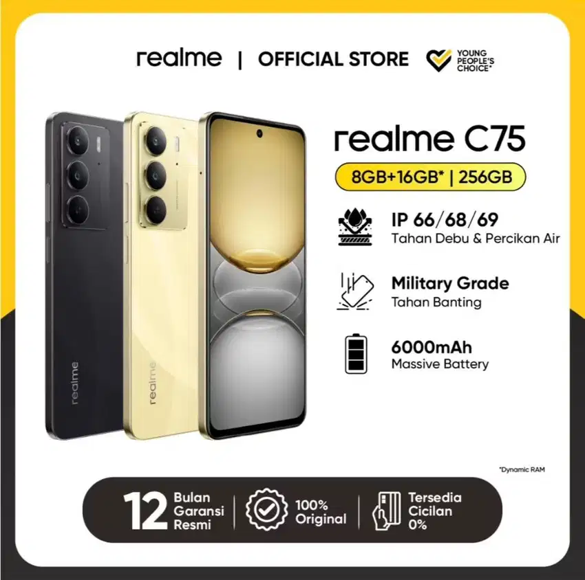 Realme C75 8/128gb baru