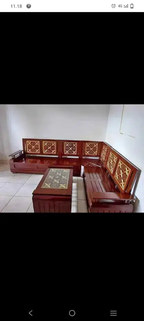Kursi sudut L minimalis
