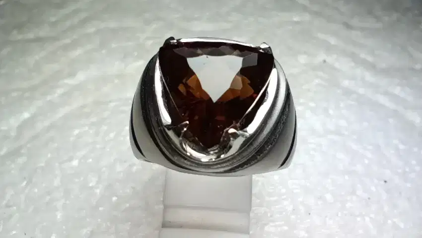 Cincin Natural Madeira Citrine Dim. 11x11x8 Mewah