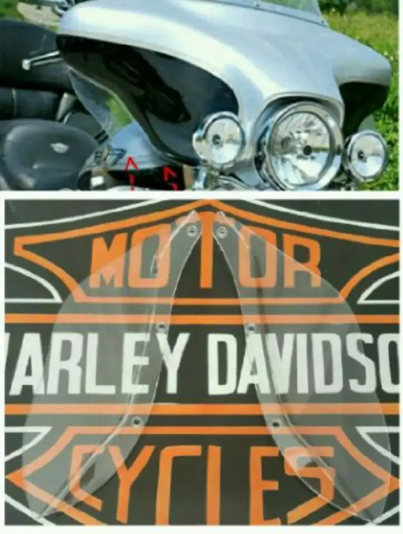 Windshield samping harley davidson bening