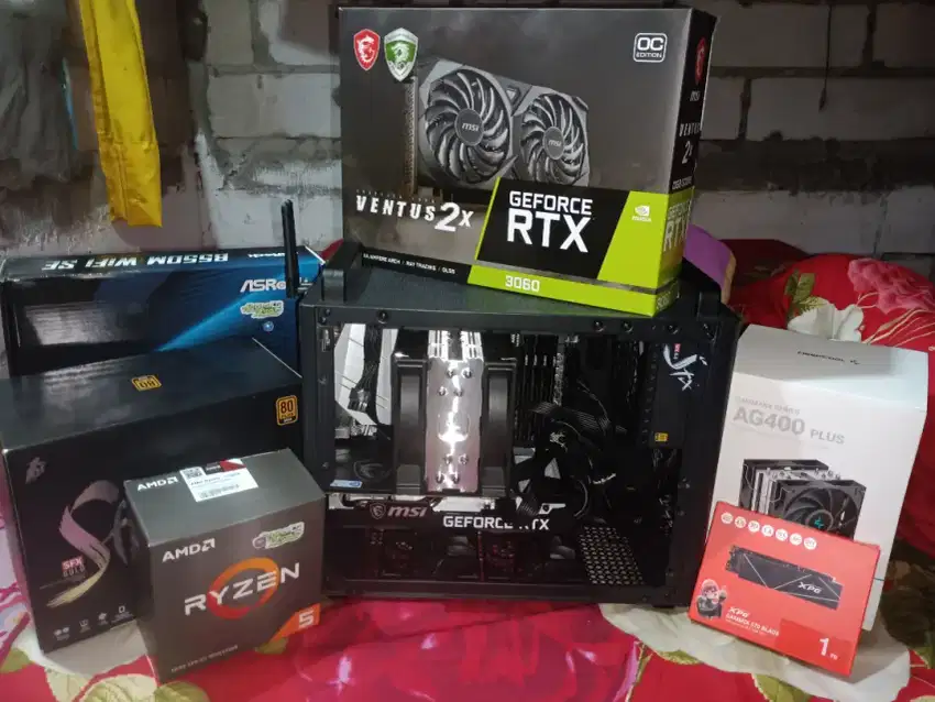 PC gaming Ryzen 5600, Rtx 3060, Ram 32gb Garansi resmi panjang