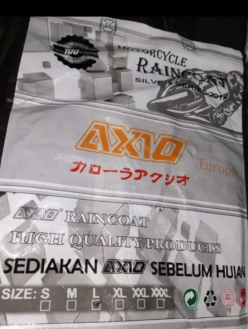 Jas hujan axio kondisi baru