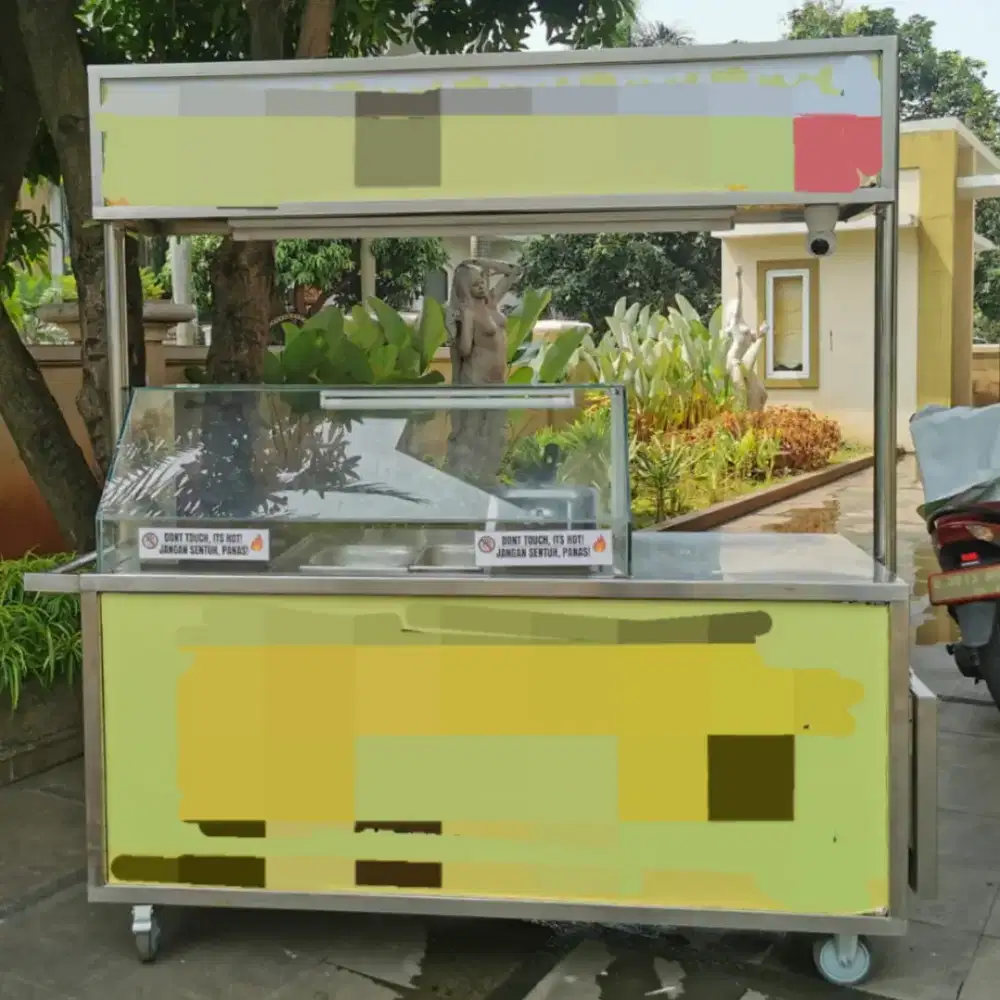 Gerobak Stainless 304 Ukuran 180x205 (Banyak BONUS)