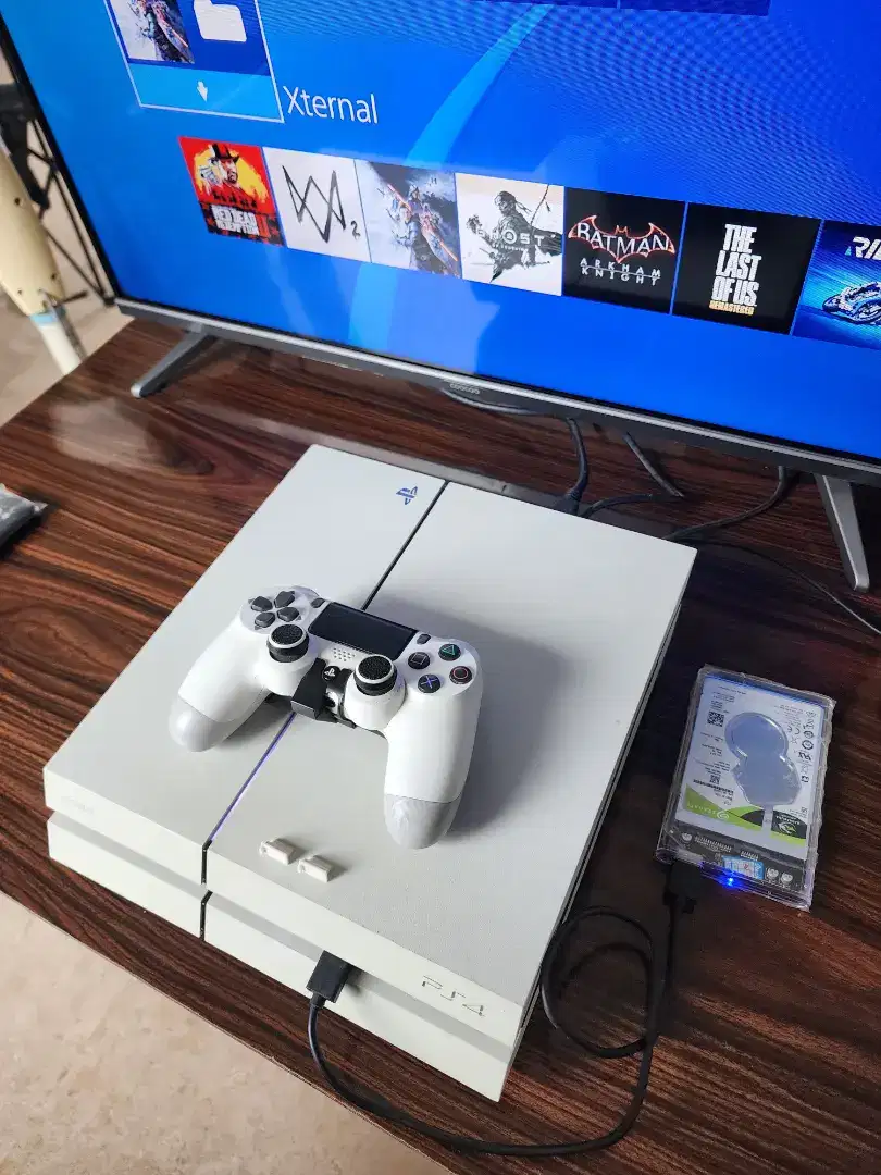 Jual PS 4 PlayStation 4 Fat Putih ROM 500GB + HDD 1TB