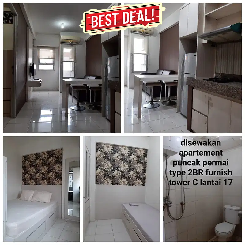 Sewa Apartemen Puncak Permai Bulanan Surabaya Barat 2BR FURNISHED