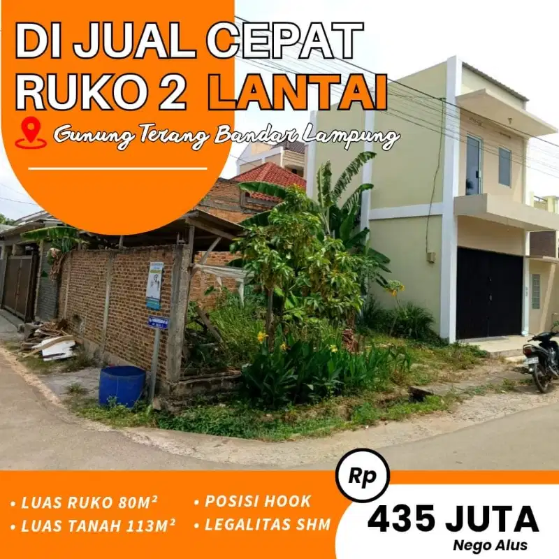 ruko dalam perkampungan gunter