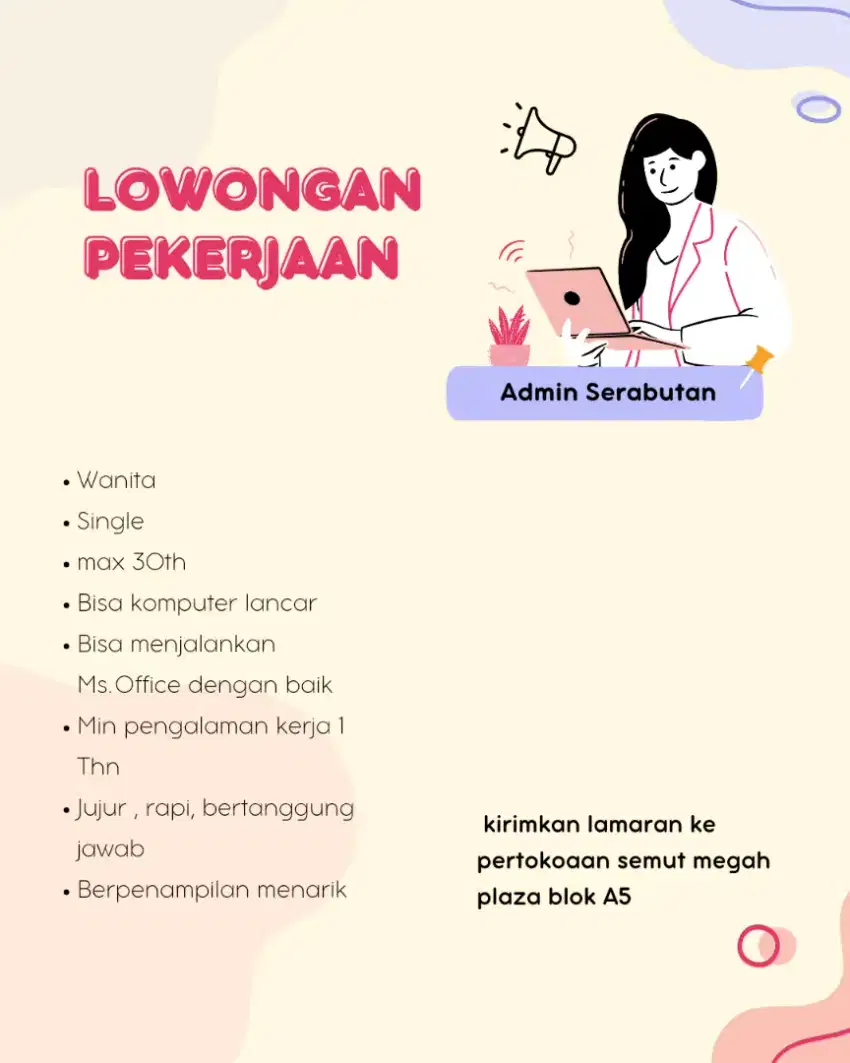 Lowongan kerja admin serabutan