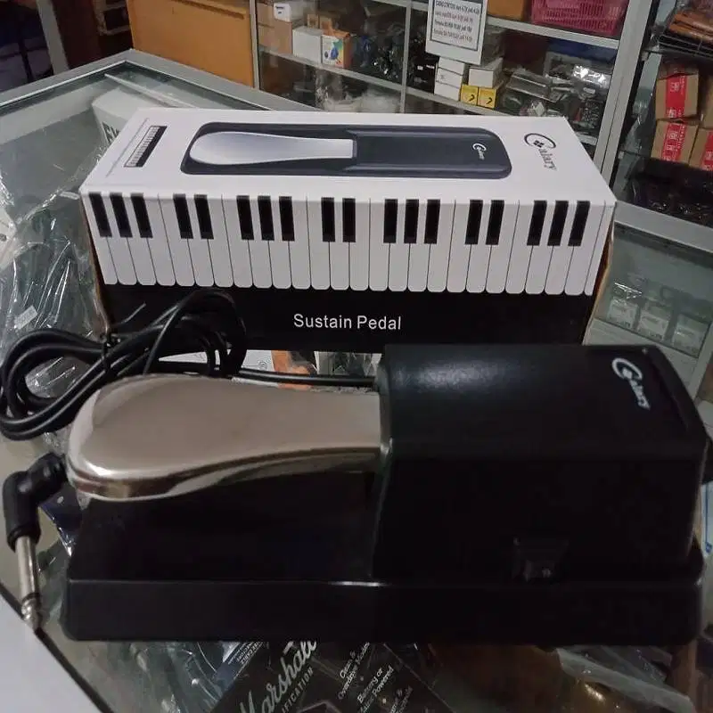 pedal sustain untuk memperpanjang nada keyboard