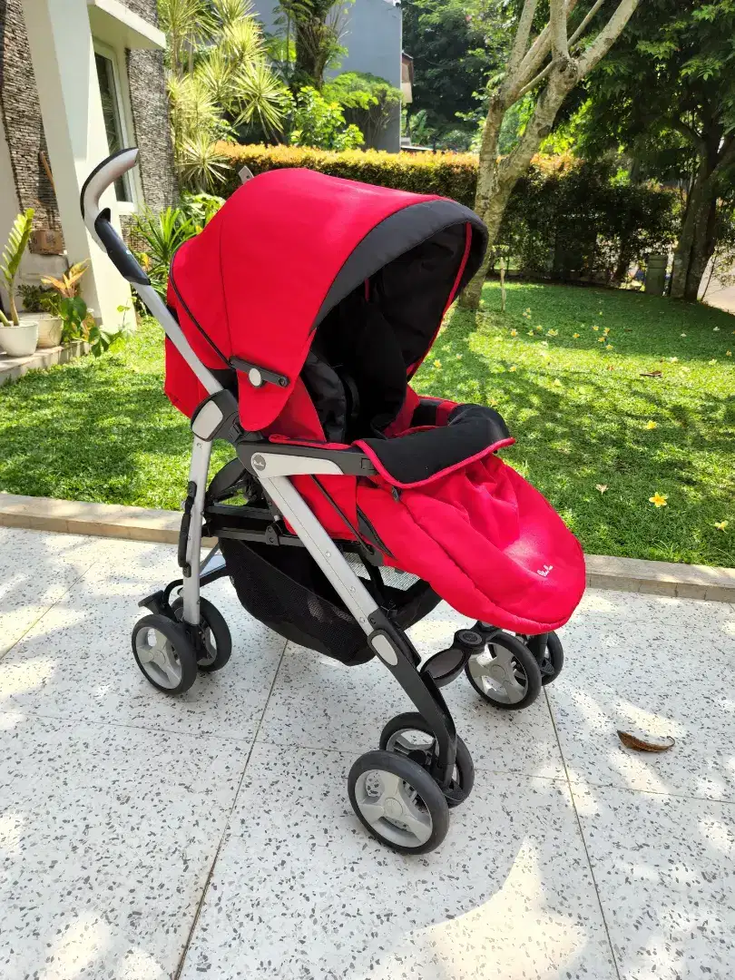 Stroller Silvercross 3D Pram Red (Pre-Loved)