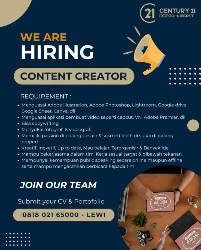 Lowongan pekerjaan Content Creator di bandung