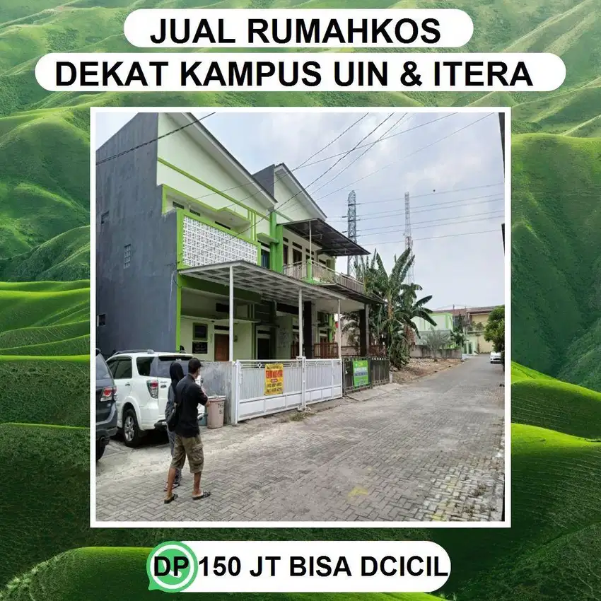 JUAL RUMAH KONTRAKAN DEKAT KAMPUS UIN DAN ITERA SUKARAME DP MURAH